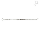 Esclava de plata 925 tejido fígaro - 2cm