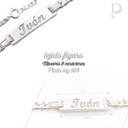 Esclava de plata 925 tejido fígaro - 2cm