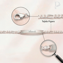 Esclava de plata 925: tejido fígaro 3+1 -5cm
