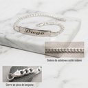 Esclava en plata 925: tejido cubano - 3.2cm